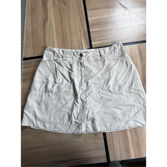 Nike‎ Golf Tour Performance Dri-Fit Women's Tan Khaki Skirt Skort Size 14 - Picture 1 of 8